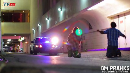 Killer Clown Scary pranks #3 - Clown frightened women chainsaw at the hotel.