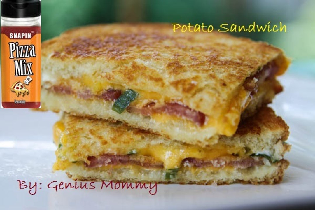 Potato Sandwich Recipe - Spicy Potato Sandwich - Aalu Sandwich Recipe with Pizza Herbs