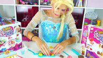 Frozen Elsa Edible Rainbow Ice cream & Play Doh Burger Disney Princess in Real Life
