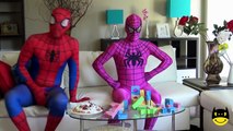 Spiderman ARRESTS Spiderman?! Frozen Elsa vs Maleficent Joker Vampire Toilet Toys! Superheroes IRL