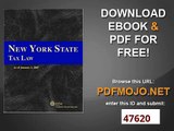 New York State Sales and Use Tax Law and Regulations (As of January 1, 2007)