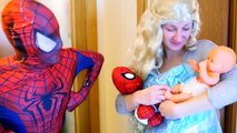 Spiderman & Frozen vs Twins Baby w/ Spidergirl vs Snake vs Werewolf & Power Ranger In Real Life!