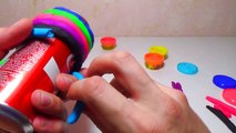 How To Make DIY Rainbow Play Doh & Coca Cola | Learn Colors For Children