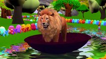 Lion And King Kong Cartoons Singing Row Row Row Your Boat Children Nursery Rhymes
