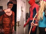 Spiderman vs Venom out of shape Superheroes in real life Playtime Fun Movie Video