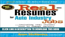 [PDF] Mobi Real-Resumes for Auto Industry Jobs--: Including Real Resumes Used to Change Careers