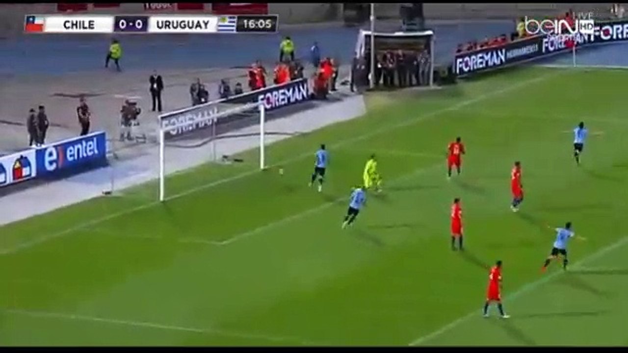 Edinson Cavani Goal HD - Chile 0-1 Uruguay - FIFA WC Qualification - 15.11.2016 HD