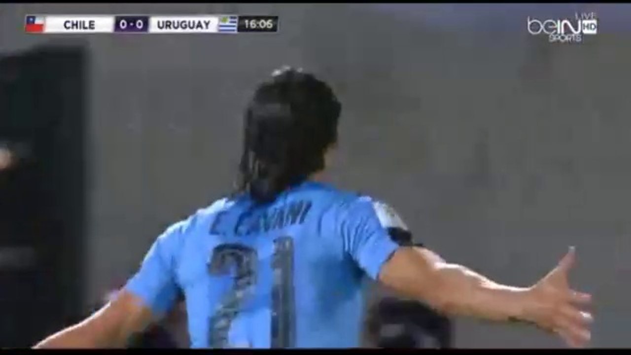 0-1 Edinson Cavani Super Goal HD - Chile vs Uruguay - FIFA WC Qualification - 15.11.2016 HD