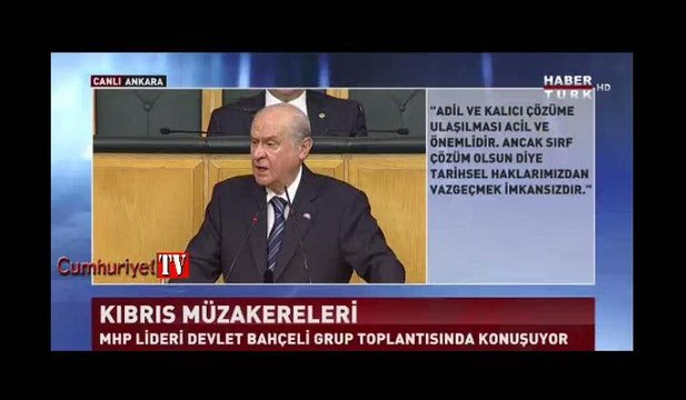 Bahçeli'den Kıbrıs açıklaması: Kıbrıs Türktür, Türk kalacak