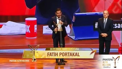 Fatih Portakal'ın olay yaratan Altın Kelebek konuşması... Ercan Gün'e ithaf...
