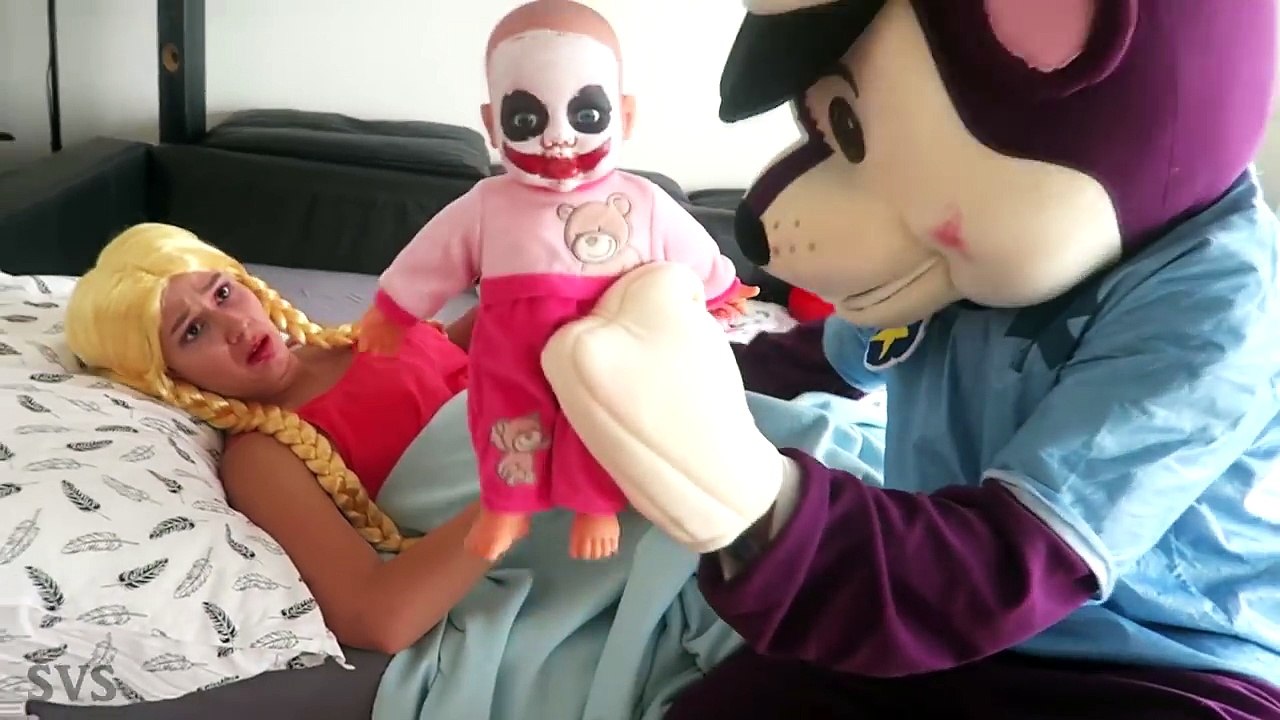 PREGNANT RAPUNZEL vs PAW PATROL vs BAD BABY JOKER! w/ Pregnant Frozen Elsa vs Spiderman in Real Life