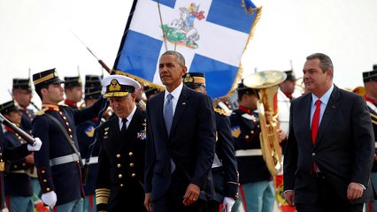 Barack Obama en Grèce, 1ère étape d'une tournée en Europe