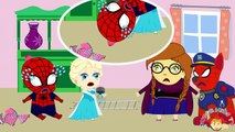 Spiderman Wet the Bed Frozen Elsa Prank Funny! Spiderman Frozen Elsa Superheroes In Real Life YouT