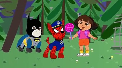 Masha And Dora vs Dinosaur Paw Patrol Episode 2 Funny Story Finger Family Nursery Rhymes