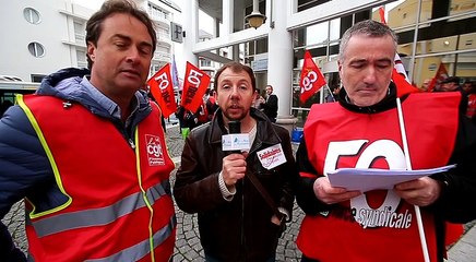 Pau : les agents des finances publiques dans la rue