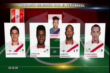 Alineación confirmada de Perú para enfrentar a Brasil