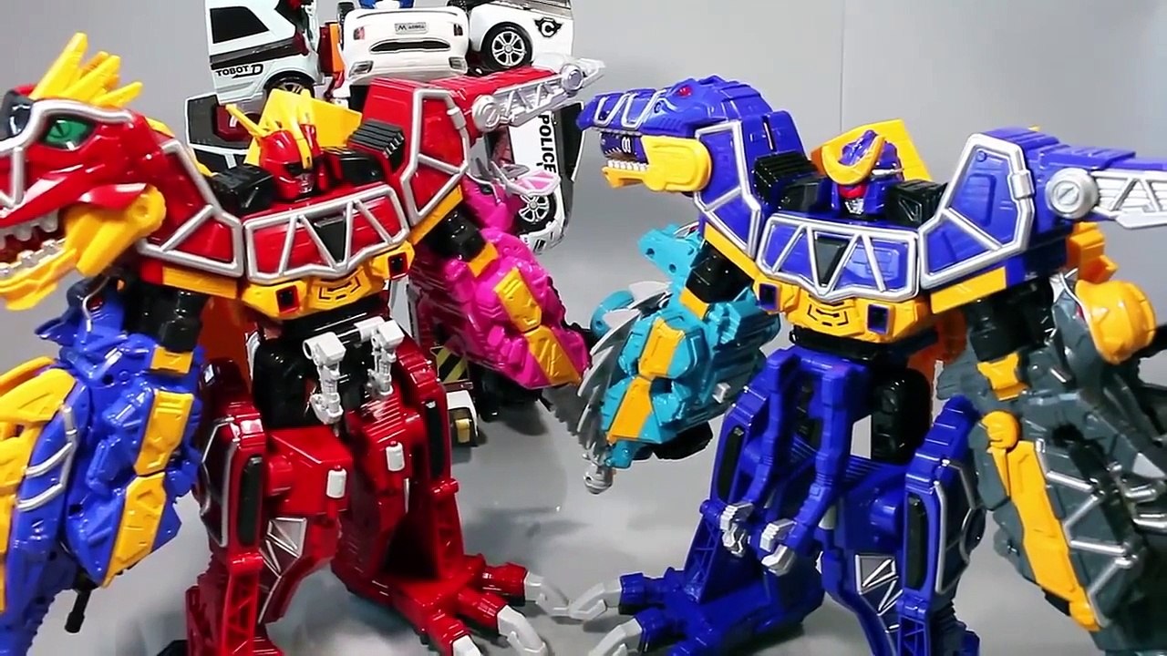 Power Rangers Dinosaur Robot Transformers Tayo Bus Learn Numbers Colors Toy Surprise Egss