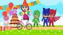 Masha And The Bear Birthday with PJ Masks Owlette Gekko and Catboy parody - YouTube