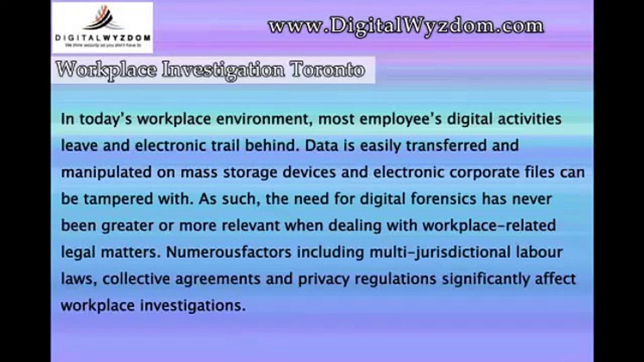 Workplace Investigation Toronto