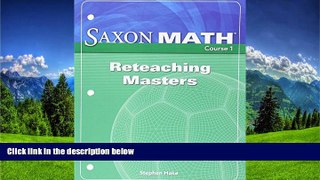 Fresh eBook Saxon Math, Course 1: Reteaching Masters