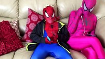 Spiderman vs Joker vs Venom vs Pink Spidergirl Spiderman Frog Disaster Funny Superheroes