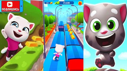 МУЛЬТИКИ: ГОВОРЯЩИЙ ТОМ БЕГ ЗА ЗОЛОТОМ #6 Детские Игры: Talking Tom Gold Run