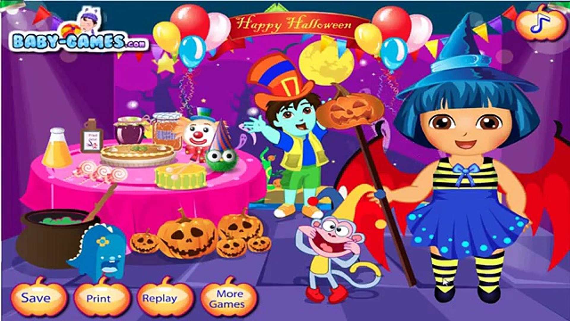 ⁣Game Baby Tv Episodes 30 - Dora The Explorer - Dora Prepare Halloween Games