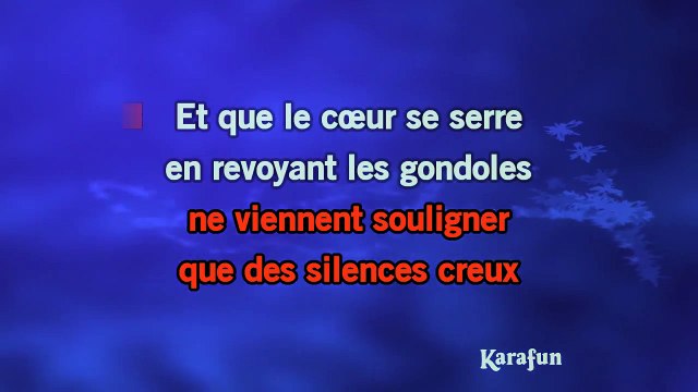 Charles Aznavour - Que c'est triste Venise KARAOKE / INSTRUMENTAL