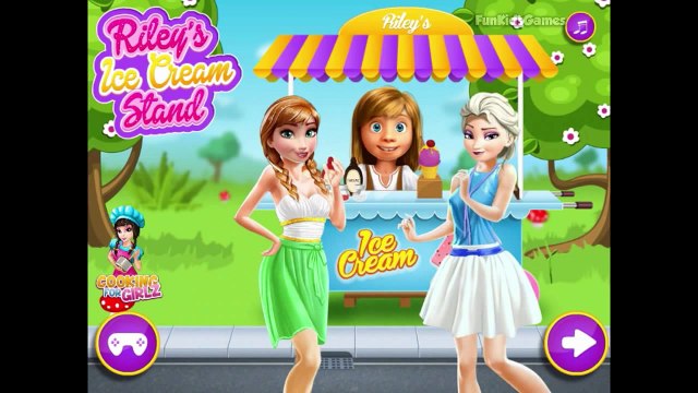 Принцессы Анна и Эльза готовят и едят мороженое. Флеш игра для детей.