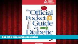 Buy books  The Official Pocket Guide to Diabetic Exchanges online to buy