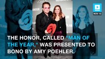 Bono accepts his 'Glamour' Women of the Year award