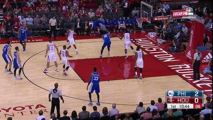 Funny ! Joel Embiid Hustles and Dives Into the 76ers Bench