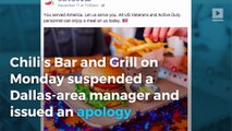 Chili’s under fire after manager takes free meal from vet on Veterans Day