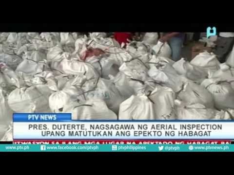 President Rody Duterte nagsagawa ng 'aerial inspection' upang matutukan ang epekto ng #HabagatPH