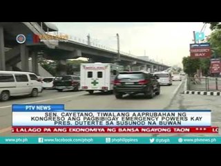 Sen. Cayetano, tiwalang aaprubahan ng kongreso ang pagbibigay ng emergency powers kay Pres. Duterte