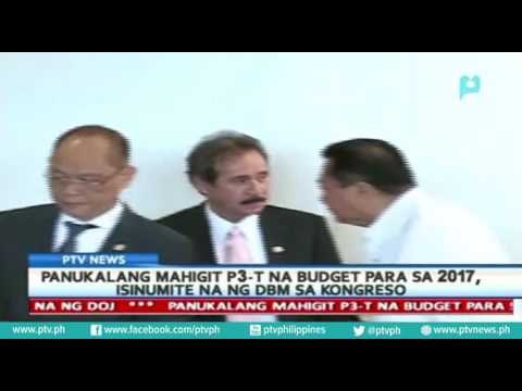 Panukalang mahigit P3-T na budget para sa 2017, isinumite na ng DBM sa Kongreso