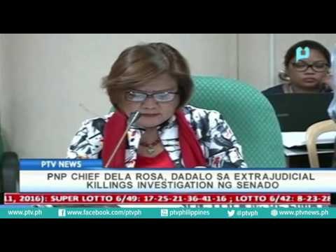 PNP Chief Dela Rosa, dadalo sa extrajudicial killings investigation ng Senado