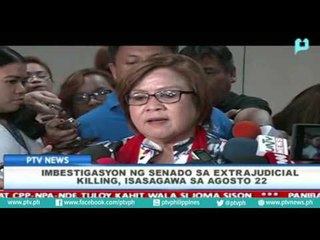 Imbestigasyon ng Senado sa extrajudicial killing, isasagawa sa Agosto 22