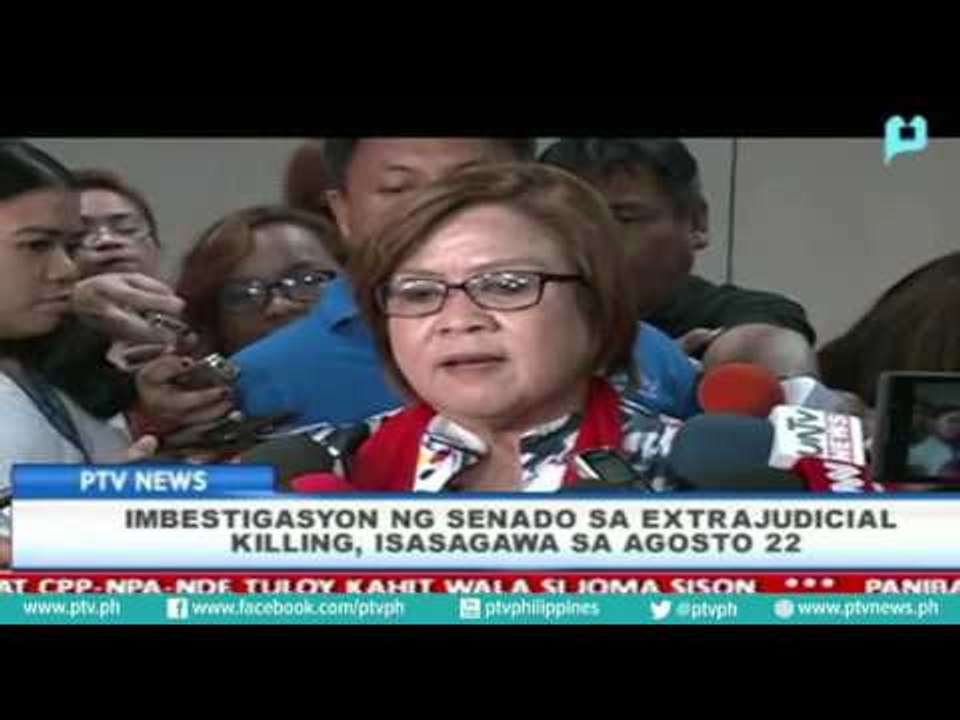 Imbestigasyon ng Senado sa extrajudicial killing, isasagawa sa Agosto 22