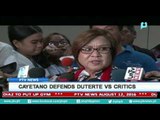 Cayetano defends Pres. Duterte vs critics