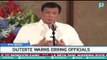 President Rody Duterte warns erring officials