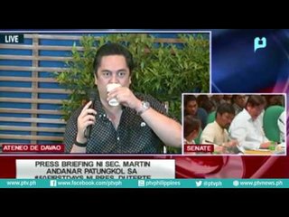 Press briefing on #50firstdays with Sec. Andanar at Ateneo De Davao [08|18|16]