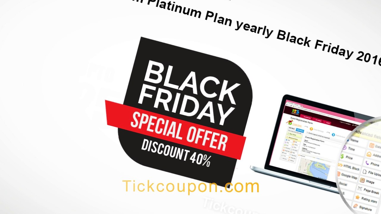 40% Off 123ContactForm Platinum Plan yearly Black Friday 2016