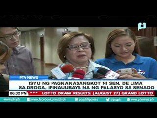Isyu ng pagkakasangkot ni Sen. De Lima sa droga, ipinauubaya na ng palasyo sa Senado