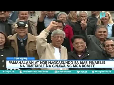 Pamahalaan at NDF, nagkasundo sa mas pinabilis na timetable na ginawa ng mga komite