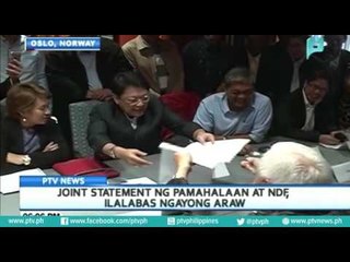 Joint statement ng pamahalaan at NDF, ilalabas ngayong araw