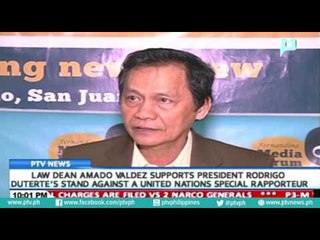 Law Dean Amado Valdez supports Pres. Duterte's stand against the UN Special Rapporteur