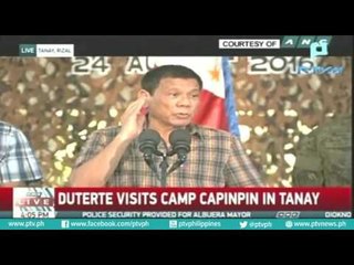 Pagbisita ni Pres. Duterte sa 2 ID HQ, Camp Mateo Capinpin, Tanay, Rizal (Courtesy of ANC 24/7​)