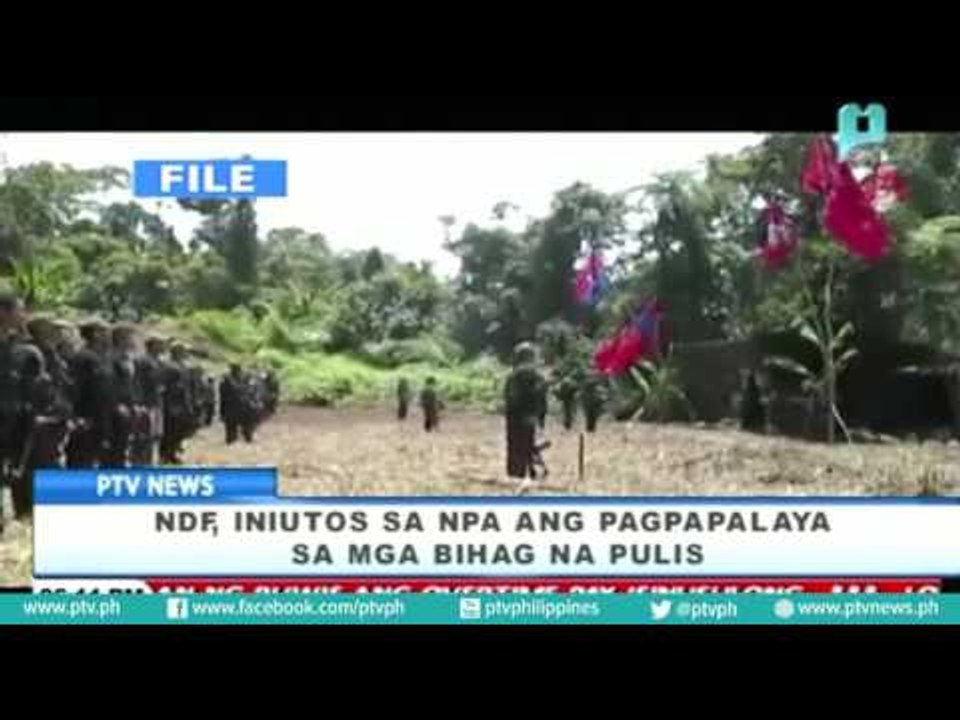 NDF, iniutos sa NPA ang pagpapalaya sa mga bihag na pulis