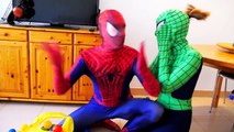 FROZEN ELSA LOSES HER DRESS! w/ Spiderman & Lady Pink Spidergirl vs Maleficent & Joker Candy Pranks